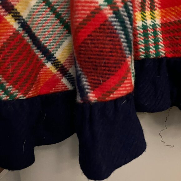 Cozy Vintage Navy and Plaid Dress - Picture 5 of 6